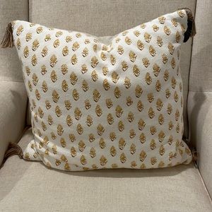 Threshold block print pillow